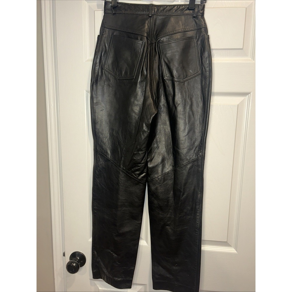 Vintage Siena Studio Genuine Leather Black Pants Size 6 EUC!  Women's Soft Real‎